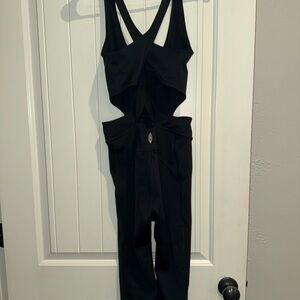 FP Movement by Free People Black Strappy Jumpsuit